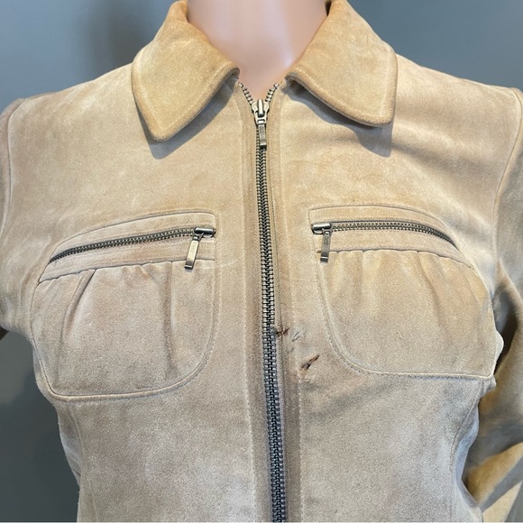 Y2K Tan Leather Banana Republic Jacket - Picture 7 of 16